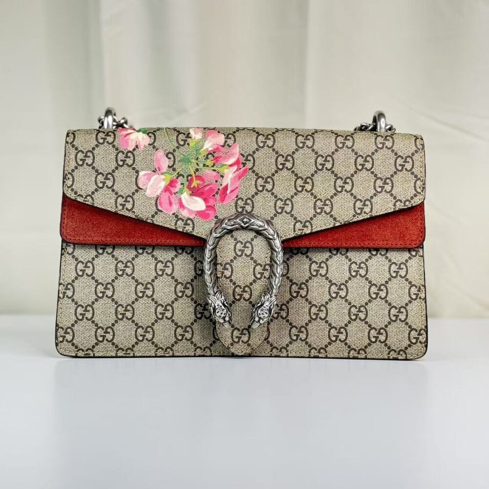 Gucci Dionysus Medium Shoulder Bag Blppms Print GG Coated Canvas